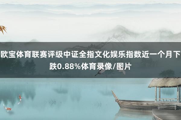 欧宝体育联赛评级中证全指文化娱乐指数近一个月下跌0.88%体育录像/图片