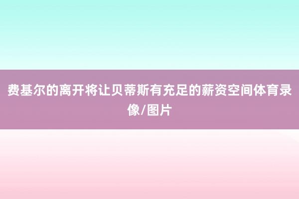 费基尔的离开将让贝蒂斯有充足的薪资空间体育录像/图片