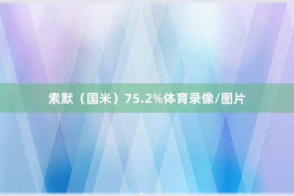 索默（国米）75.2%体育录像/图片