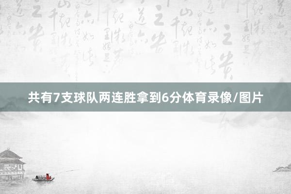 共有7支球队两连胜拿到6分体育录像/图片