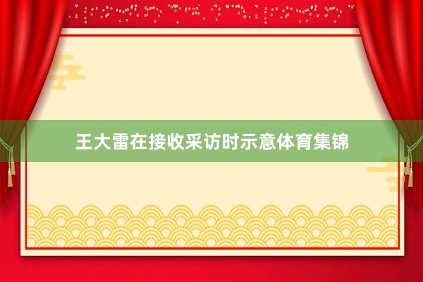 王大雷在接收采访时示意体育集锦