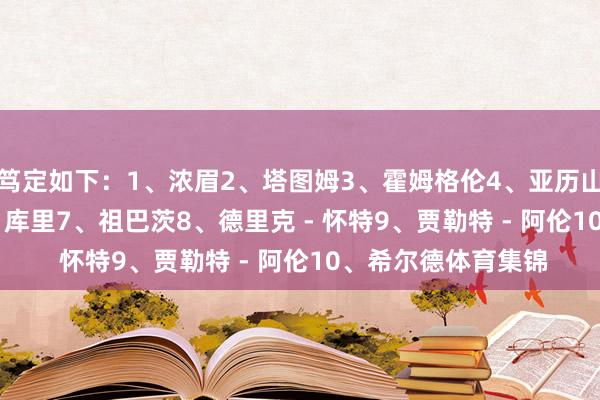 笃定如下：1、浓眉2、塔图姆3、霍姆格伦4、亚历山大5、特雷 - 杨6、库里7、祖巴茨8、德里克 - 怀特9、贾勒特 - 阿伦10、希尔德体育集锦